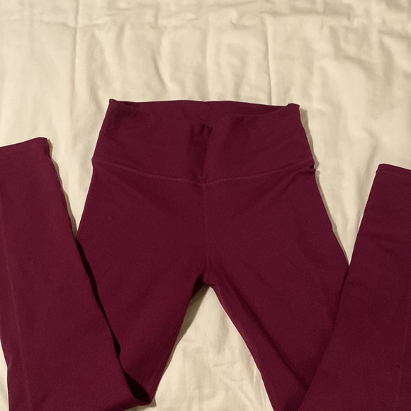 Berry Colored Fabletics Compression Leggings - Picture 2 of 3